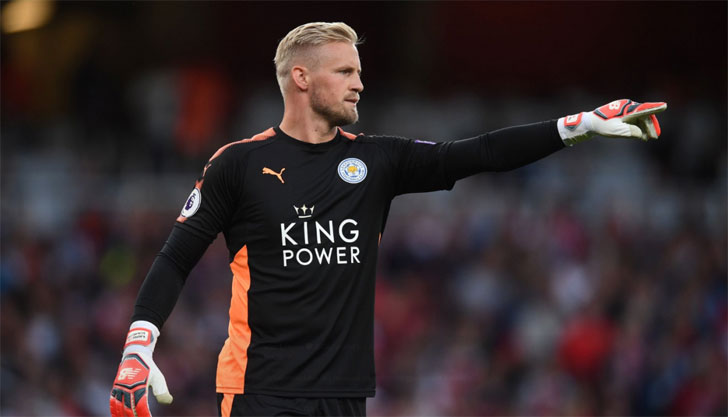 Leicester goalkeeper Kasper Schmeichel