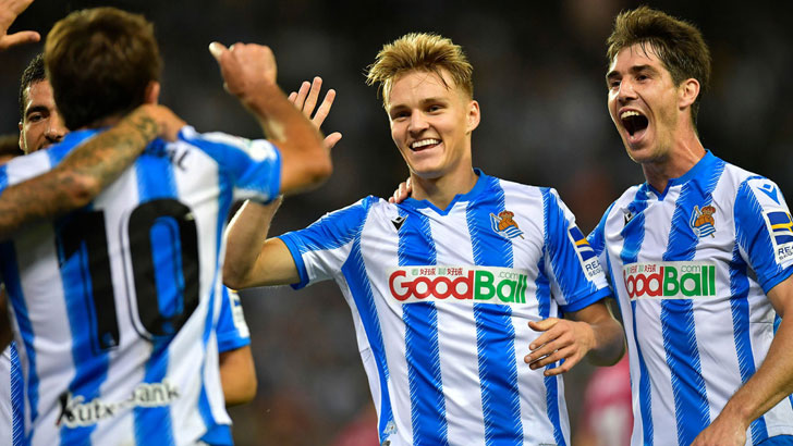 Martin Odegaard in action for Sociedad