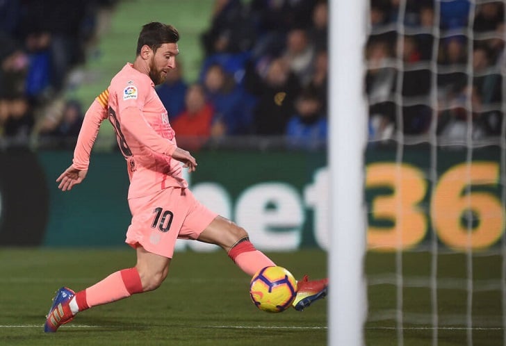 Lionel Messi in action for FC Barcelona